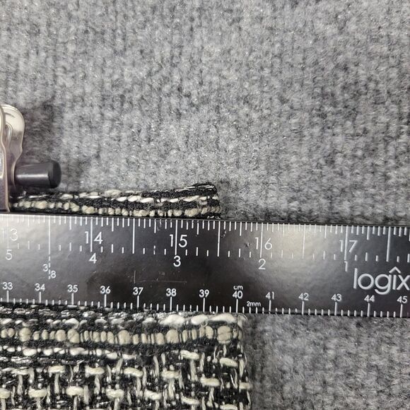 LOFT Black Boucle Double Pocket Lined Tweed A-Line Mini Skirt SIZE 6 - Picture 7 of 11